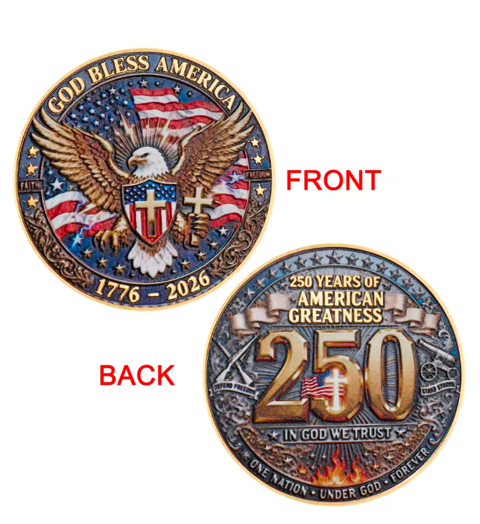 USA 250th Anniversary Coin - Commemorate a Legacy!